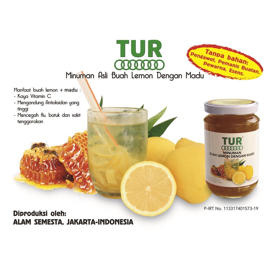 Jual TUR Minuman Irisan Buah Lemon Dengan Madu | Shopee Indonesia