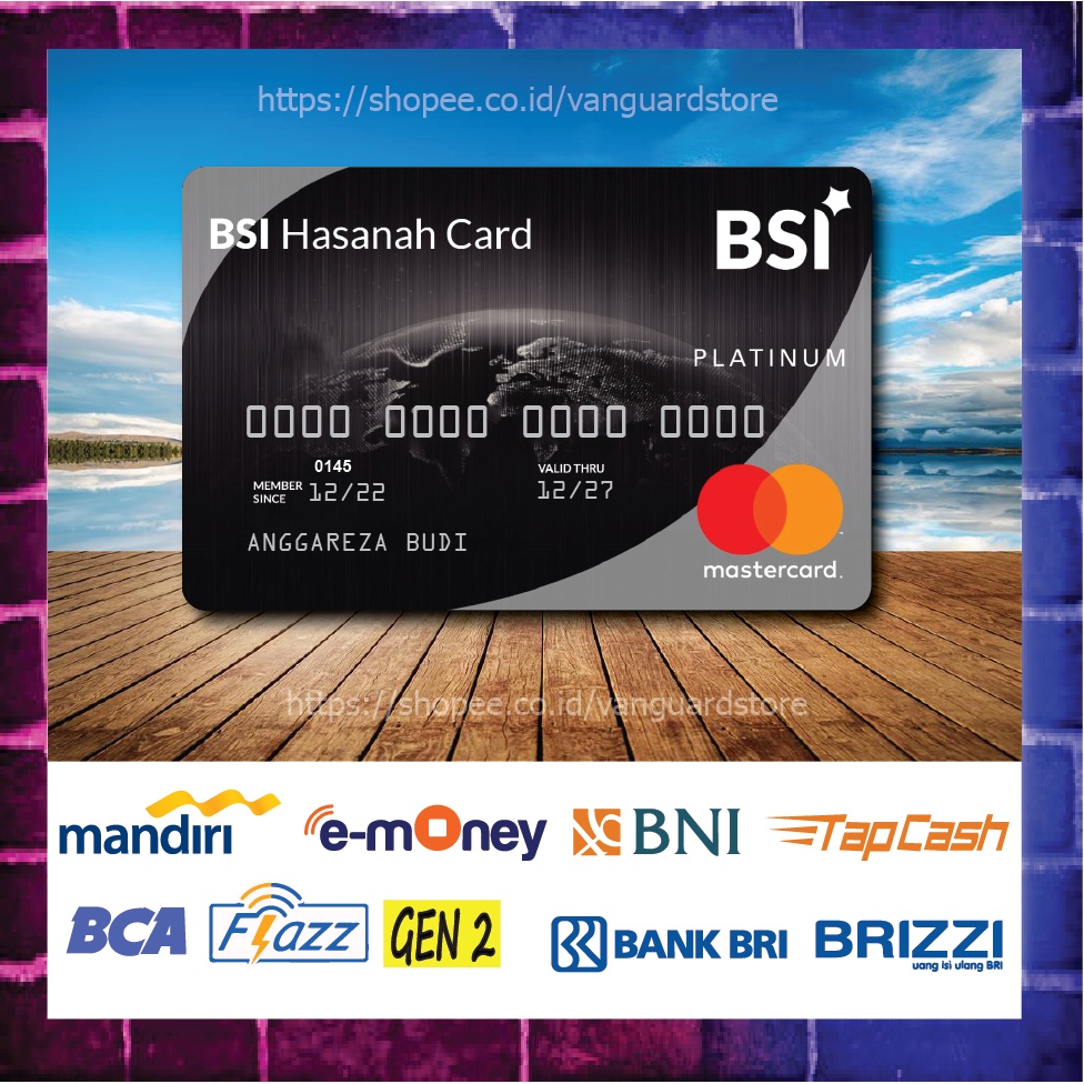 Jual KARTU E MONEY E TOLL KARTU BSI MASTERCARD 2 DEBIT CREDIT EMONEY