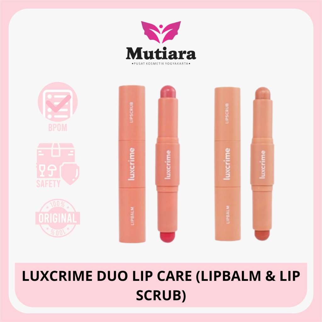 Jual LUXCRIME DUO LIP CARE (LIPBALM & LIP SCRUB) Shopee Indonesia
