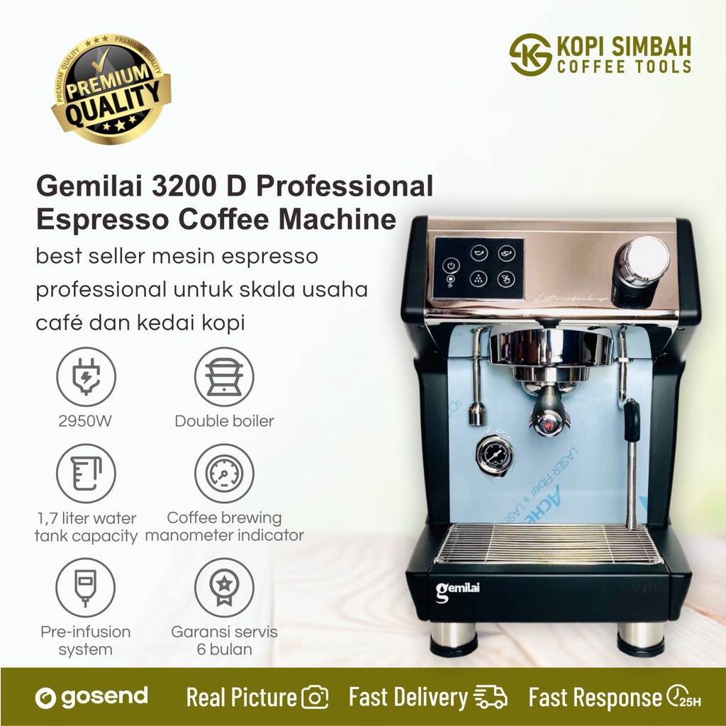 CRM3200D Professional Commercial coffee machine 15Bar professional Italian  coffee making machine 1.7L Espresso coffee maker 220v