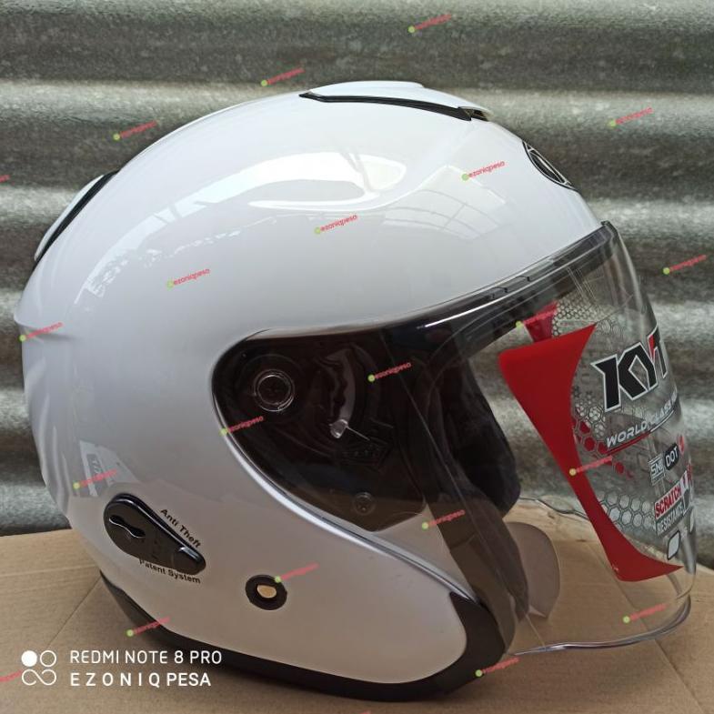 Jual Helm Kyt Kyoto R Solid White Putih Original Aqzgv Shopee Indonesia