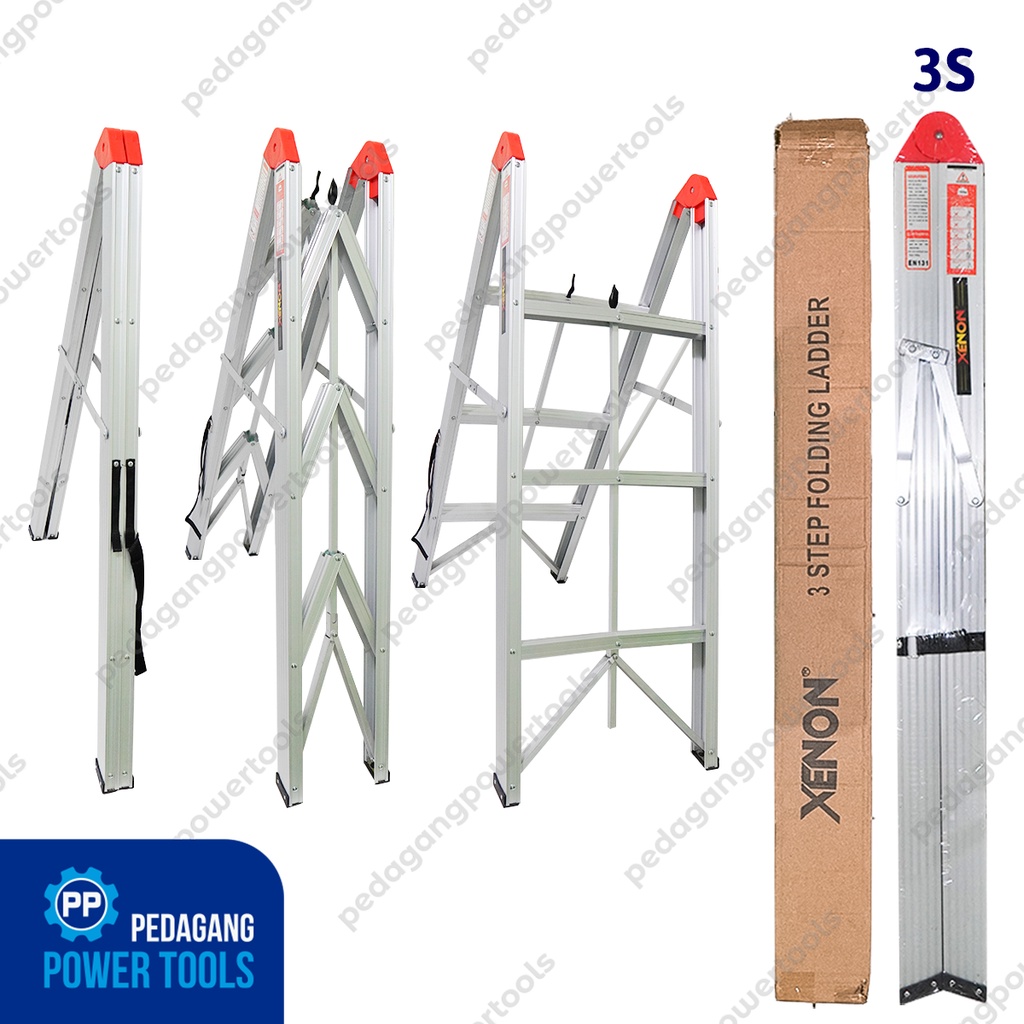 Jual XENON STICK 3 STEP TANGGA LIPAT 1.1 METER ALUMINIUM FOLDING LADDER ...