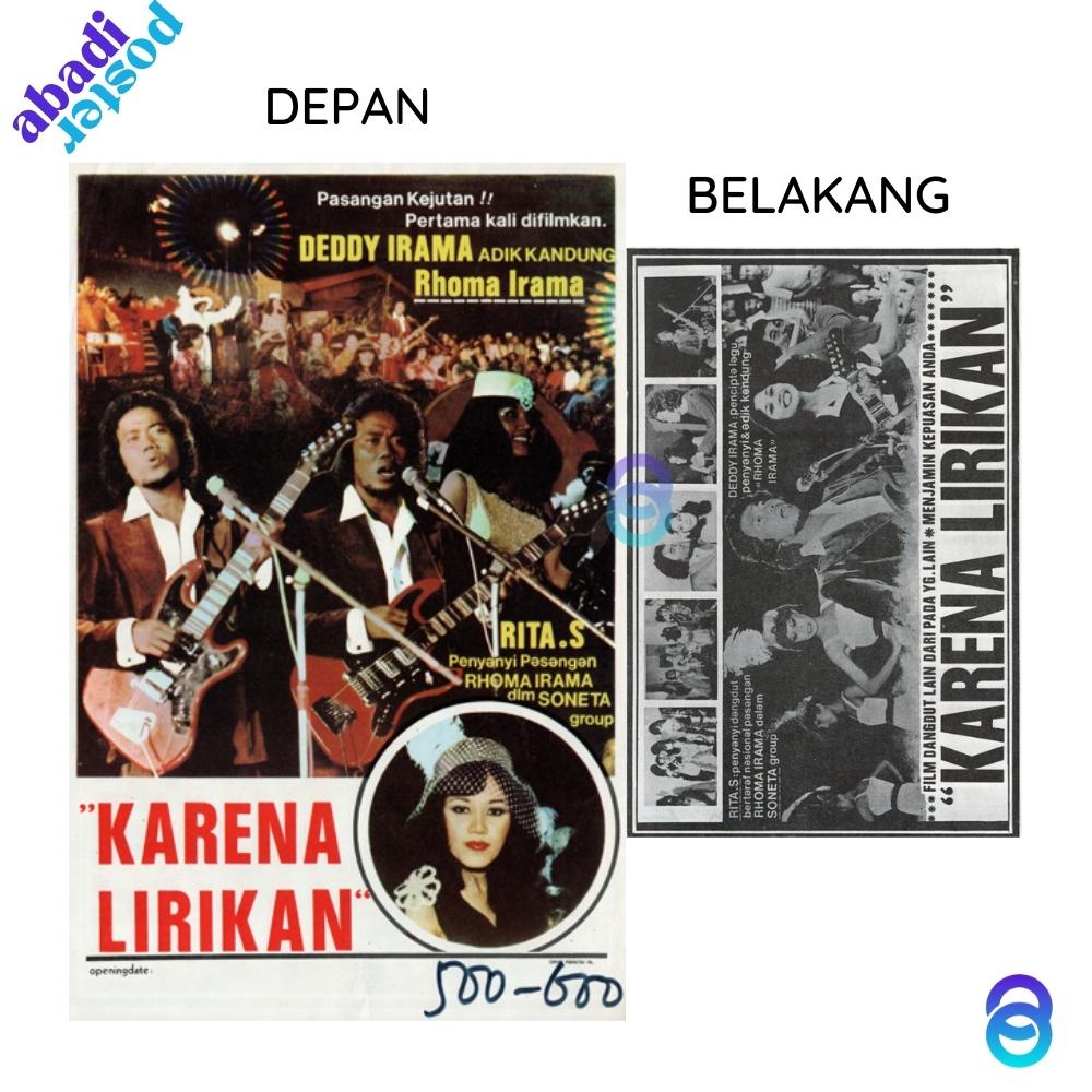 Jual poster film lawas karena lirikan rhoma irama deddy irama soneta