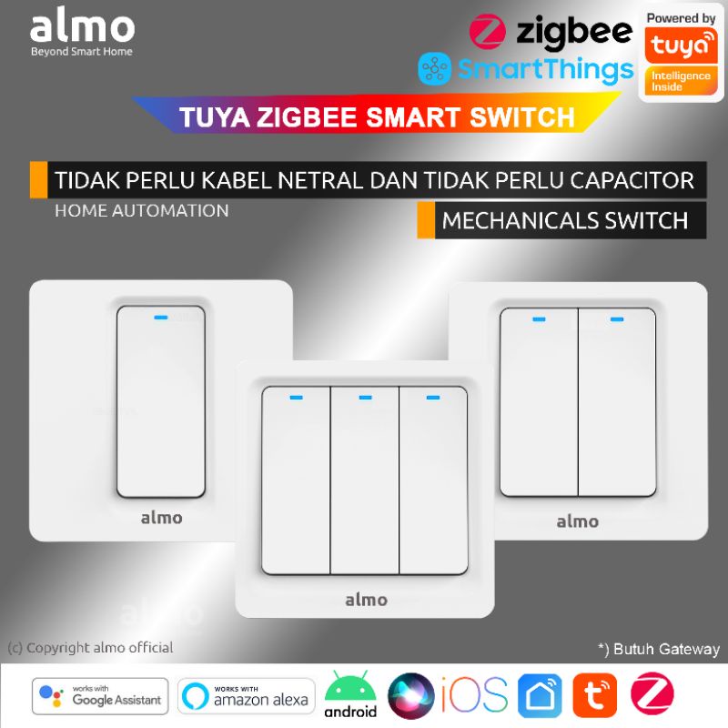 Tuya Zigbee Wifi Computer Power Reset Switch PCIe Card 433 RF Wireless PC  Power Button, APP Voice Control with Alexa Google Home