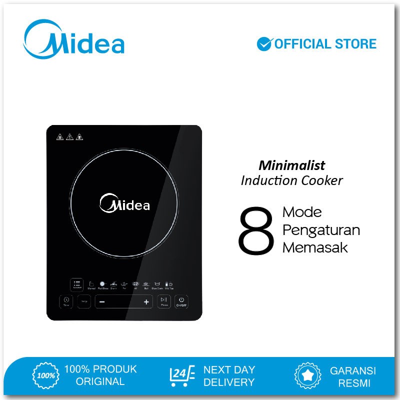 Jual Midea Kompor Induksi IC-1610 Hitam (Free Panci) Induction Cooker ...