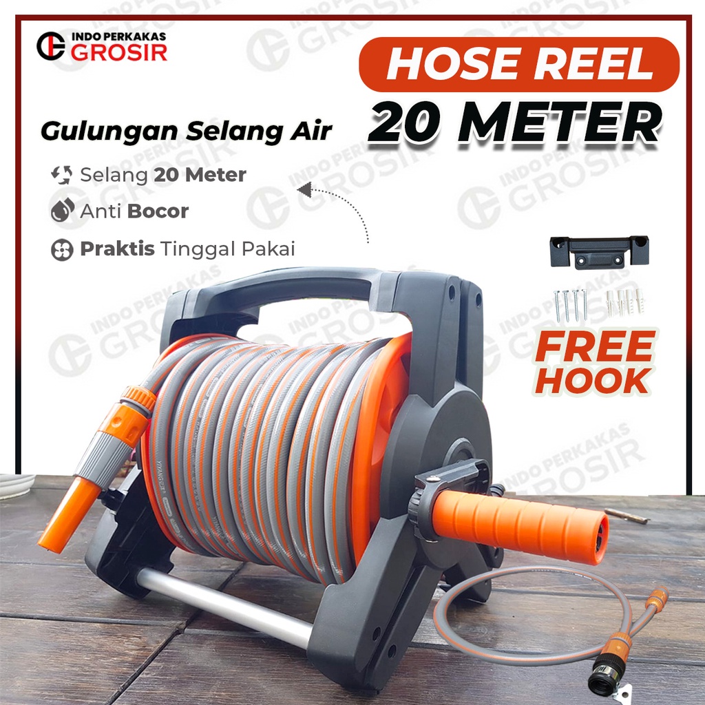 Jual Hose Reel Set Gulungan Selang Dengan Selang Air Meter Kuat