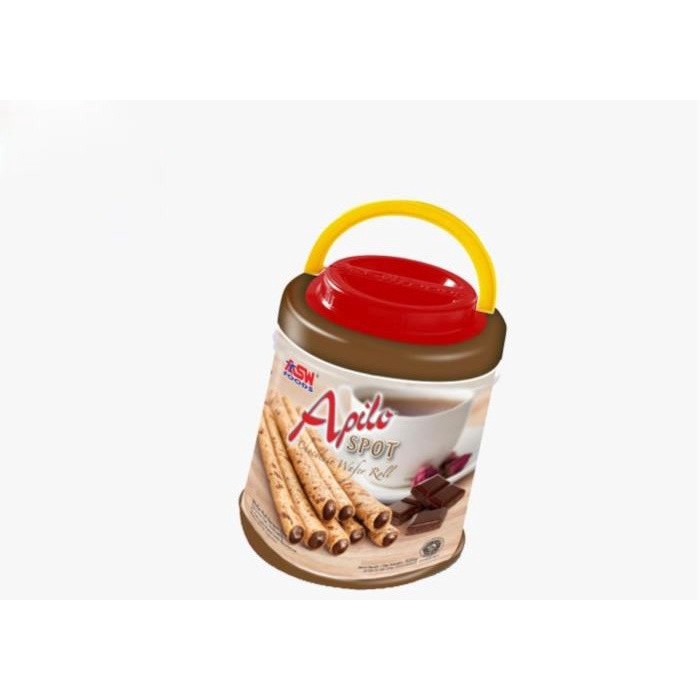 Jual Apilo Spot Wafer Roll Chocolate Jar 1 DUS ISI 6 TOPLES | Shopee ...