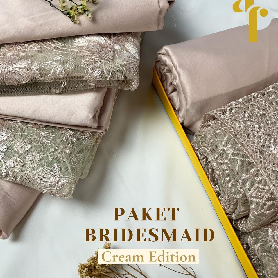 Jual Paket Kain Bridesmaid Premium Lamaran Seragaman Keluarga Wisuda Lengkap Satin