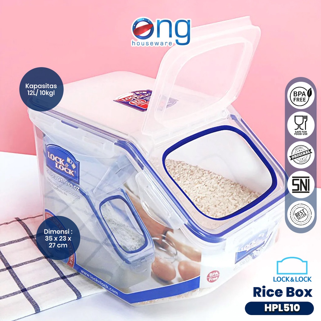 Jual LocknLock Rice Case Box Tempat Wadah Penyimpanan Kotak Beras 10Kg