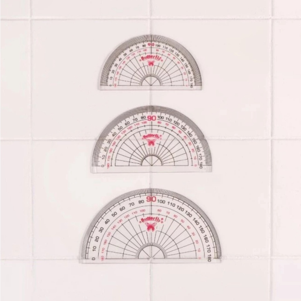 Jual BUTTERFLY PROTRACTOR 180° PENGGARIS BUSUR 180° BUTTERFLY DERAJAT ...