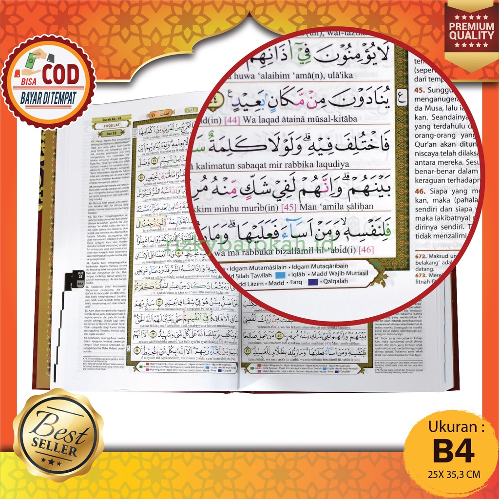 Jual Alquran Jumbo Lansia Al Munjid B X Cm Terjemahan Transliterasi Latin Perayat Per