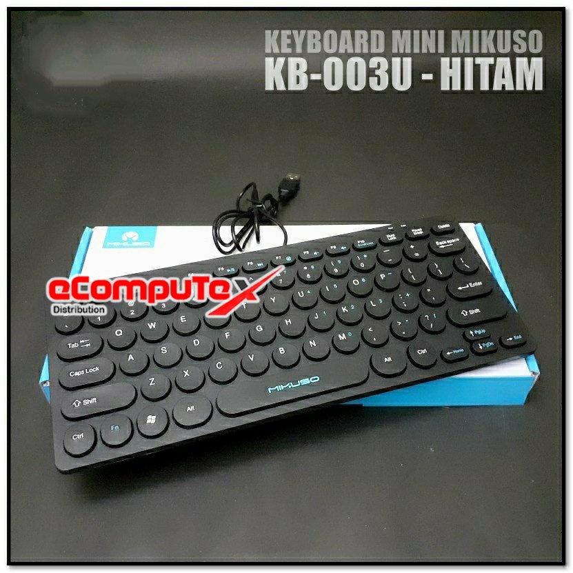 Jual KEYBOARD MINI USB MIKUSO PLUS TOMBOL FN SUPER SLIM CABLE KB-003U ...