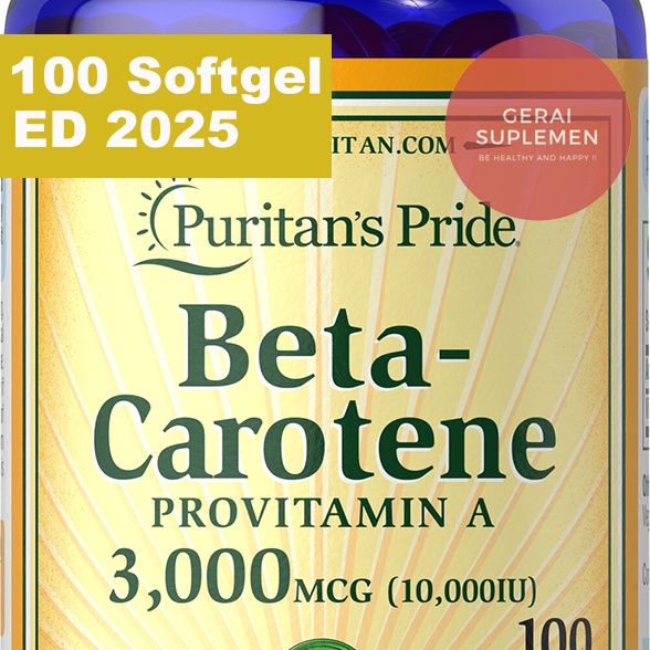 Jual Vitamin A 10000 IU Beta Carotene Puritans Pride Vitamin Mata