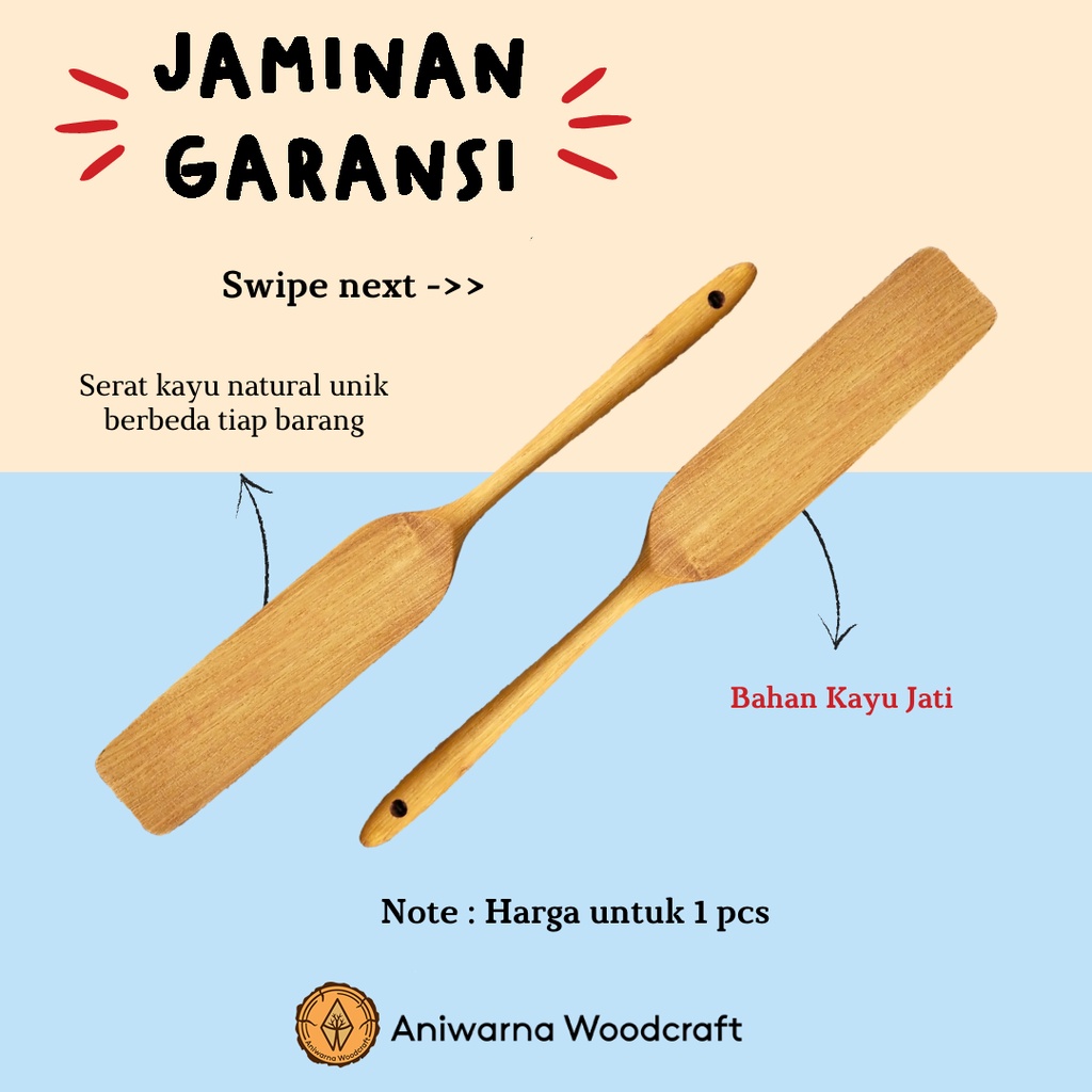 Jual Spatula Kayu Jati / Sutil Kayu Jati ( ATULA SL ) Shopee Indonesia