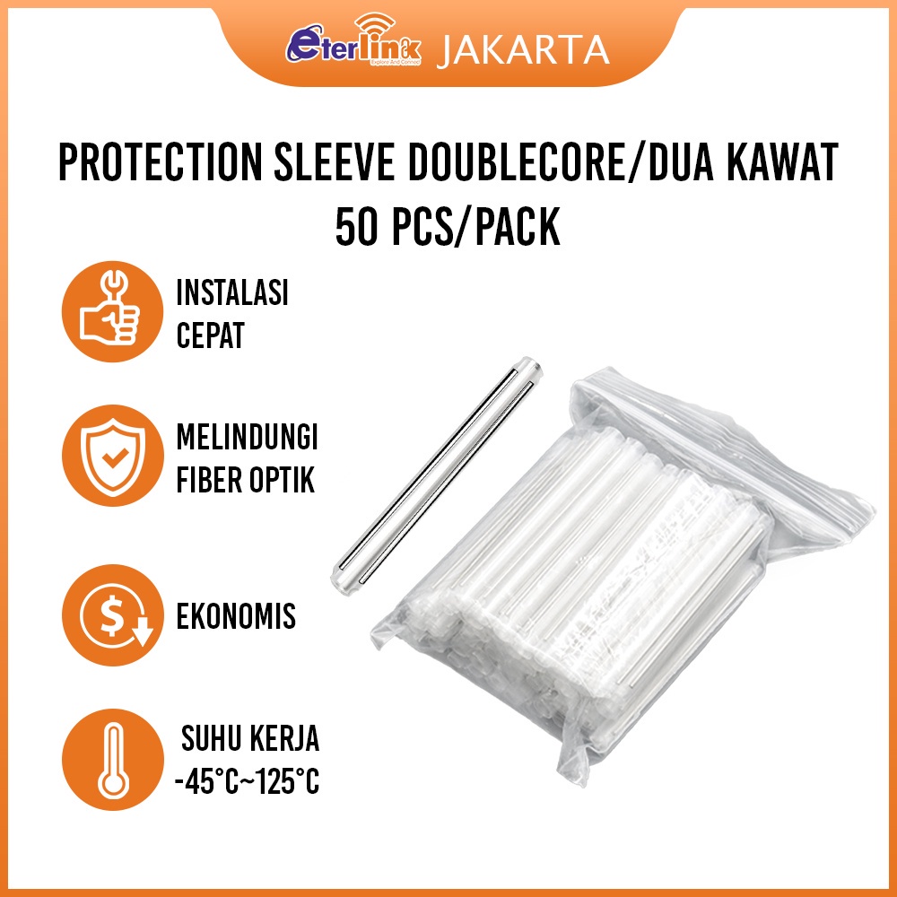 1PACK ISI 50PCS Protection Sleeve Dropcore Fiber Optik Size Besar