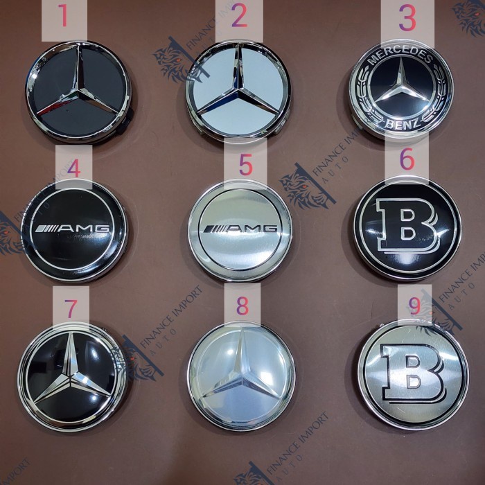 Jual DOP VELG RODA EMBLEM MERCEDES BENZ 60MM HUBCAPS MERCY 6CM HIGH ...