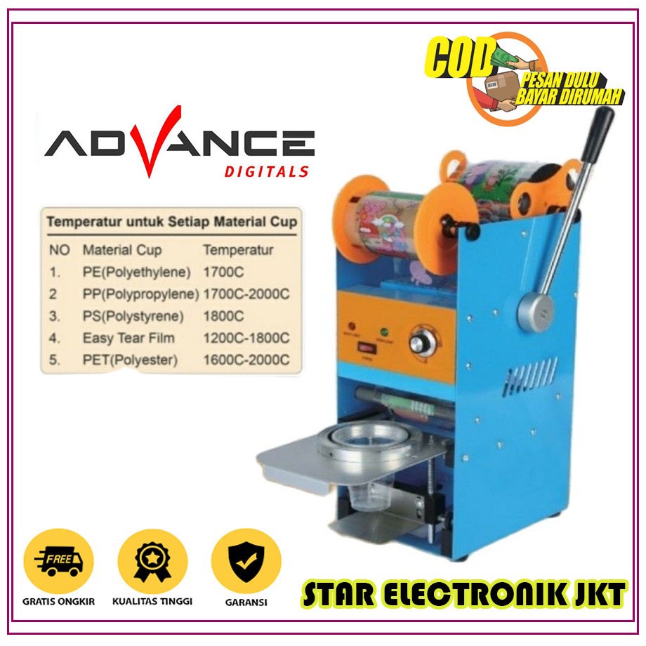 Jual Advance Slc Mesin Press Gelas Plastik Manual Cup Sealer