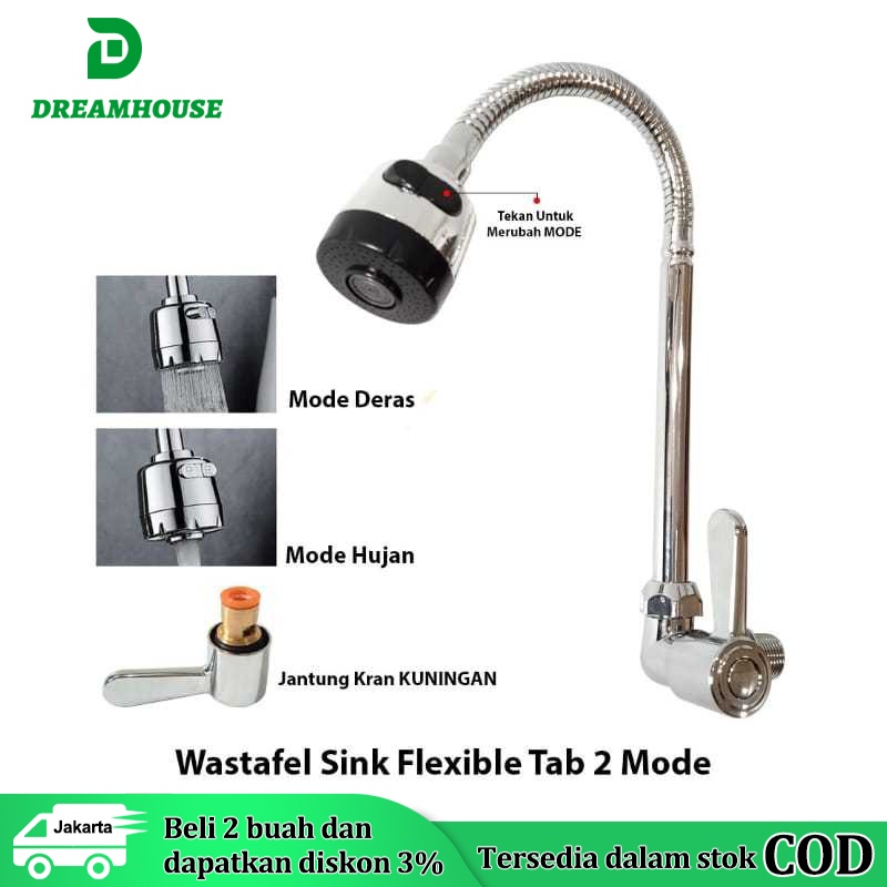 Jual Kran Angsa Dapur Fleksibel Flexible Inch High Quality Kran Tembok Keran Angsa