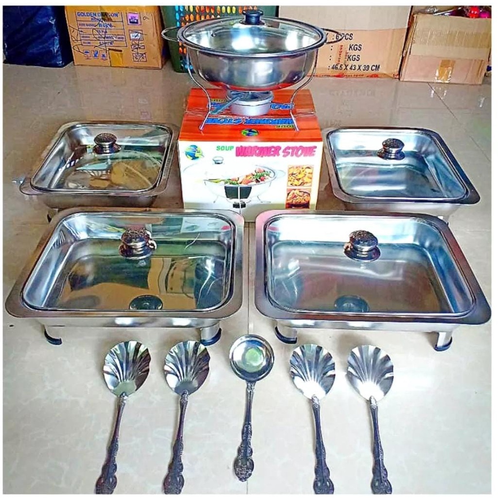 Jual SET PRASMANAN STAINLESS TEBAL 555 BULAT JUMBO PREMIUM HOTEL - 1 ...