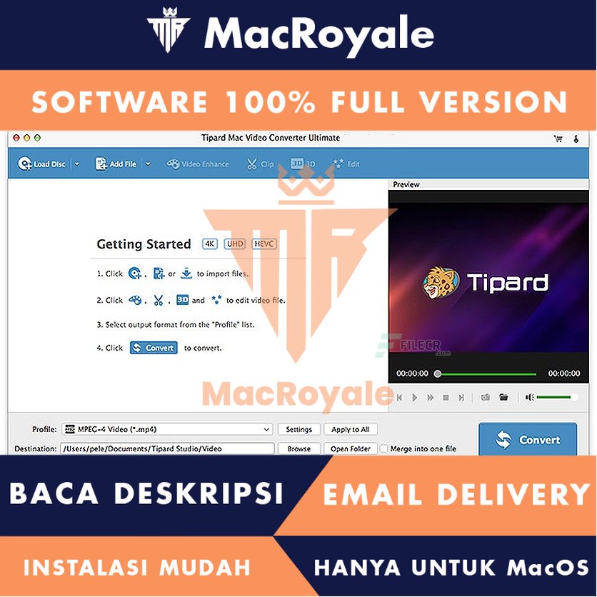 Jual [MacOS] Tipard Mac Video Converter Ultimate Full Version Lifetime