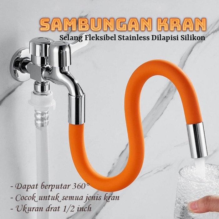 Jual Gw Selang Flexible Slang Kran Air Sambungan Keran Air Fleksibel Ukuran 30cm Dan 50cm 4795