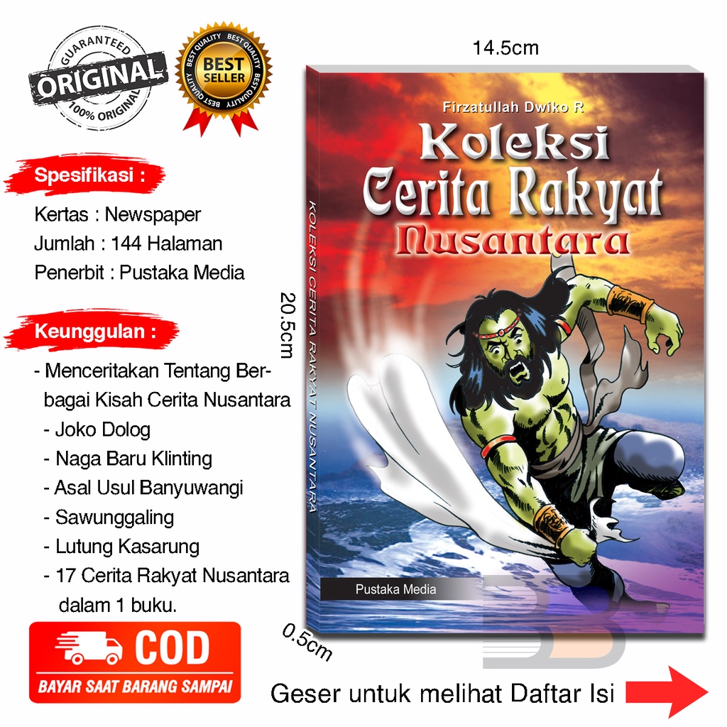 Jual Buku Koleksi Cerita Rakyat Nusantara - 17 Kisah Dalam 1 Buku