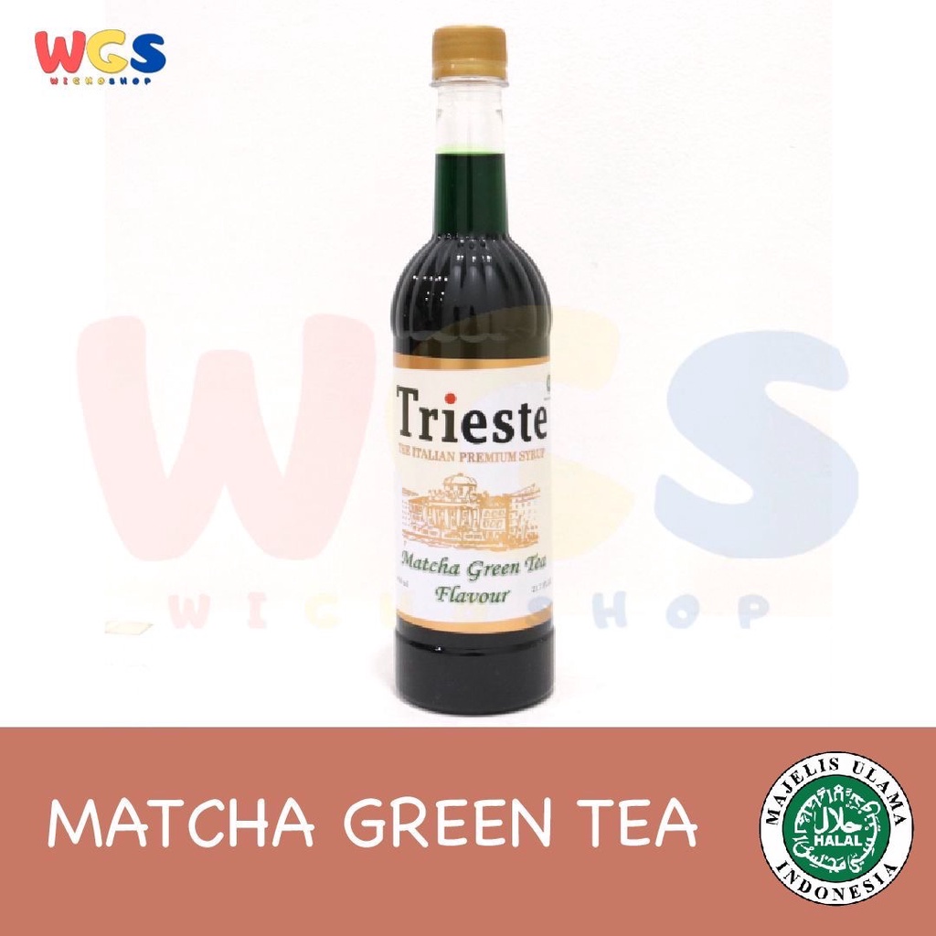 Jual Trieste Syrup Matcha Green Tea Premium Flavor 650ml - Halal MUI ...