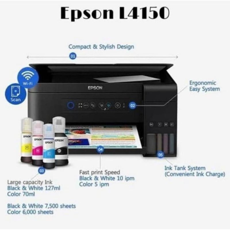 Jual Printer Epson L4150 Wi Fi All In One Ink Tank Printer Shopee Indonesia 3865