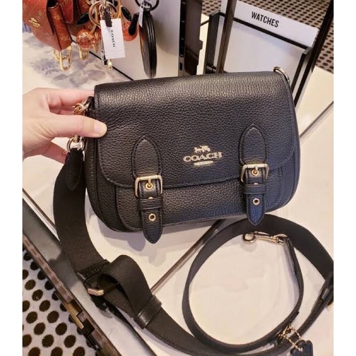 Jual Tas Coach original Coach lucy crossbody in black ghw Shopee