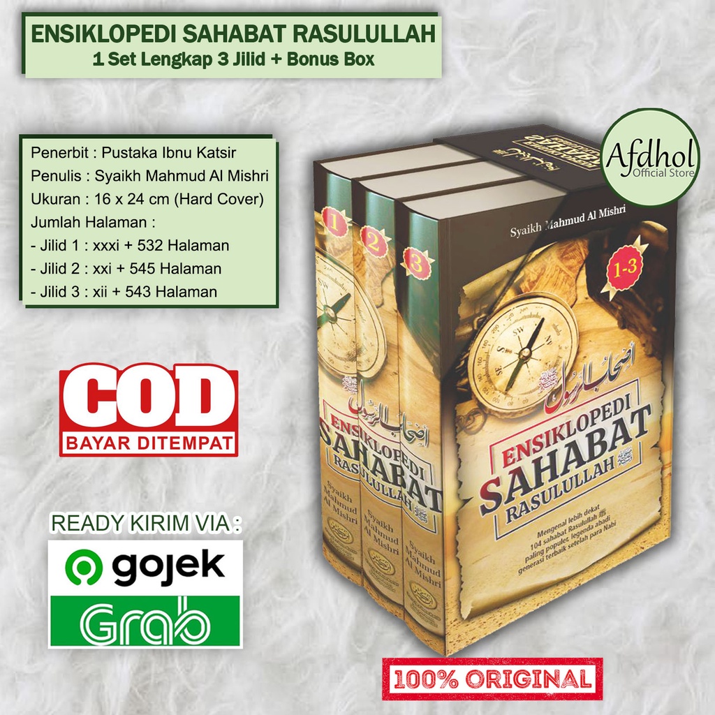 Jual Ensiklopedi Sahabat Rasulullah Komplit 1 Set 3 Jilid Bonus Box