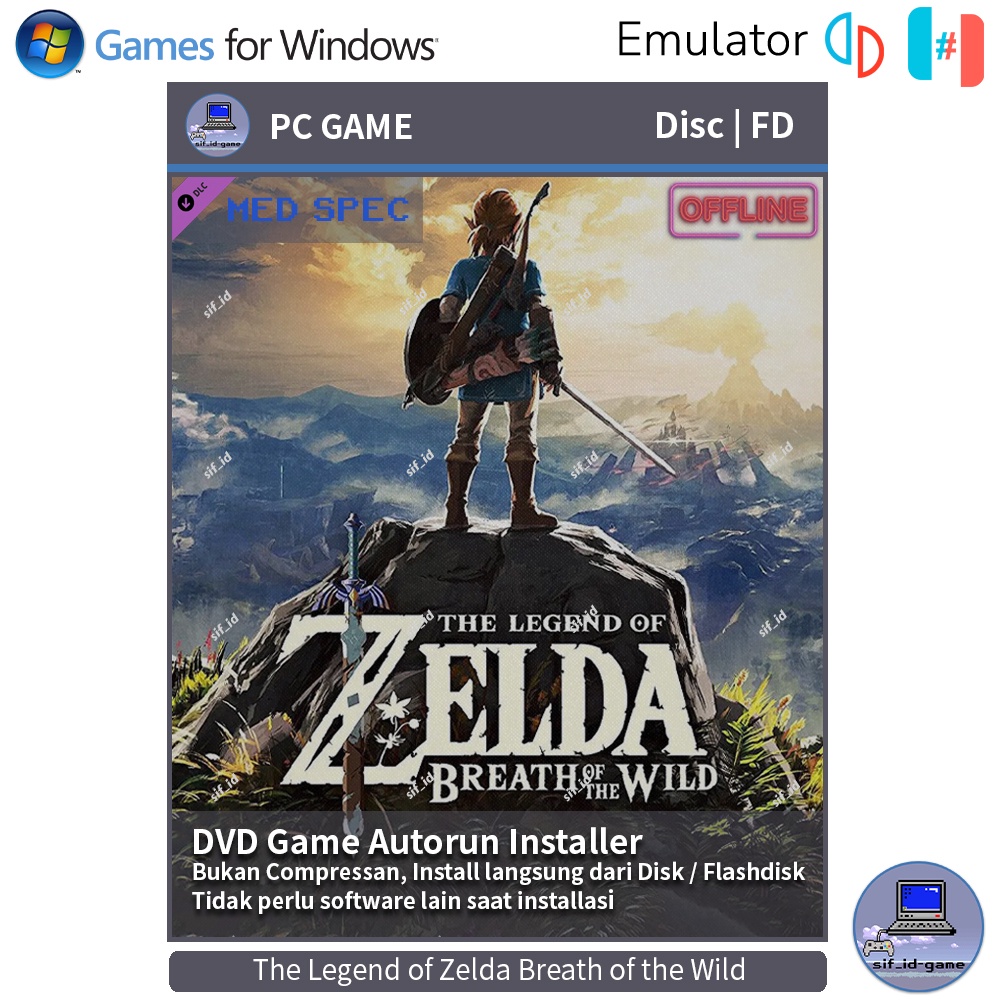 Jual The Legend Of Zelda Breath Of The Wild Pc Dvd Game Emulator Shopee Indonesia