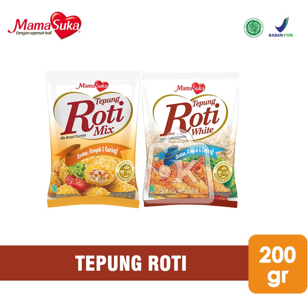 Jual Tepung Roti Mamasuka / Bread Crumbs / White / Mix (200 gr ...