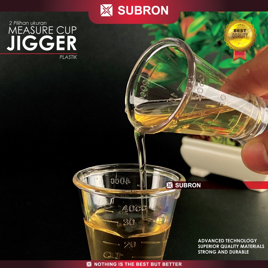 Jual SUBRON Measure Cup Jigger 10/20ml 20/40ml Plastik Akrilik Takaran ...