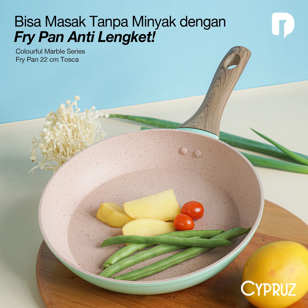 Jual Cypruz Colourful Marble Series Fry Pan Cm Tosca Frypan Kekinian Penggorengan