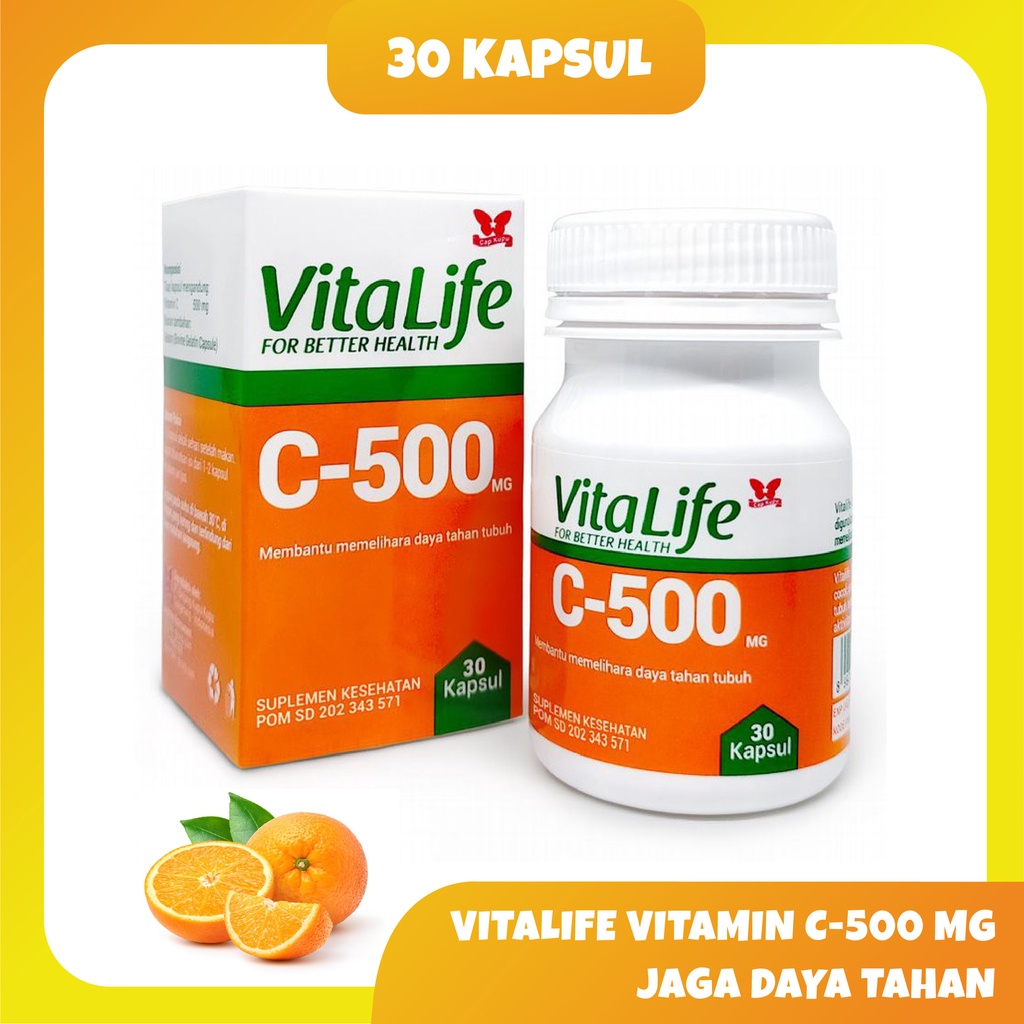 Jual Vitalife Vitamin C-500 Mg Jaga Daya Tahan Tubuh 30 Kapsul | Shopee ...