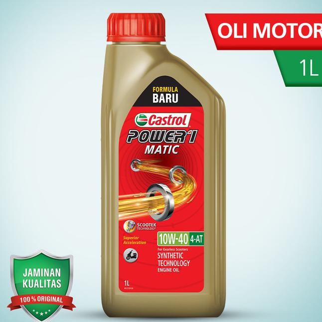 Jual Oli Mesin Motor Castrol POWER1 Matic 10W-40 Kemasan 1L | Shopee ...