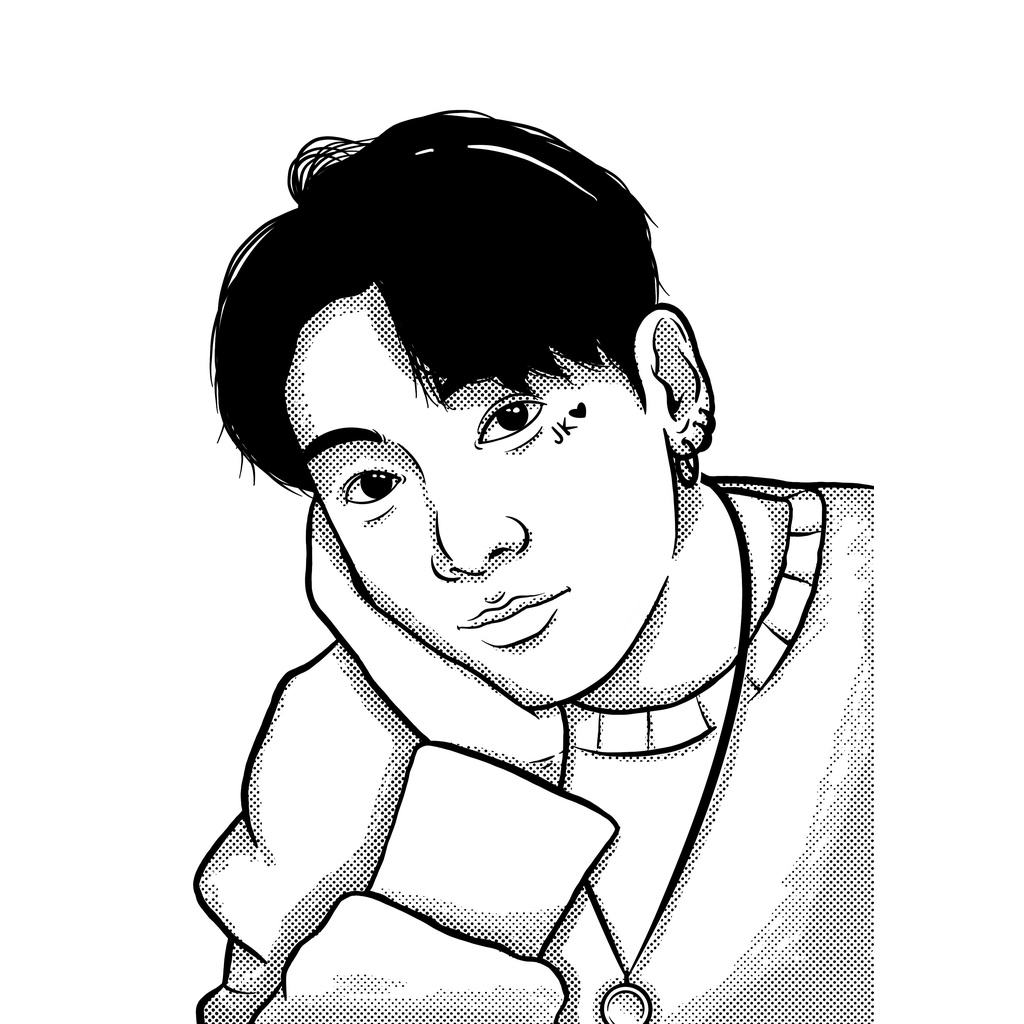 Jual Sketsa Wajah Hitam Putih dan Berwarna / Ilustrasi Wajah