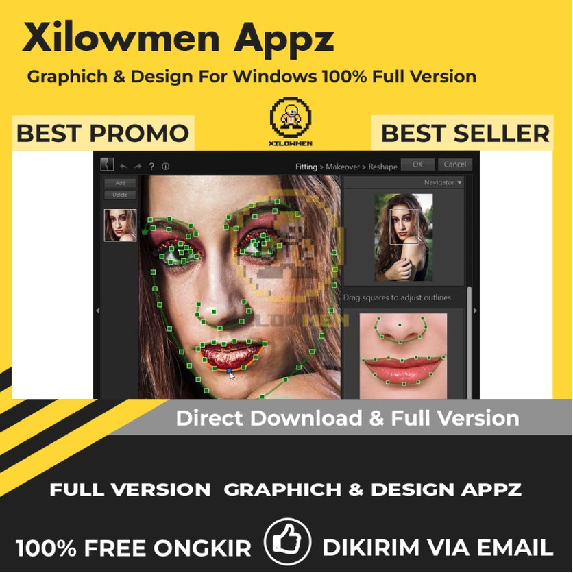 Jual [Full Version] PT Portrait Studio Pro Design Graphics Lifetime Win OS Alat retouch wajah
