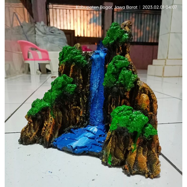 Jual tebing variasi tema air terjun tinggi 23cm aquascape | Shopee ...