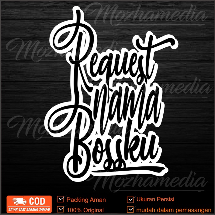 Jual sticker pintu l300 pick up request nama bossku | Shopee Indonesia