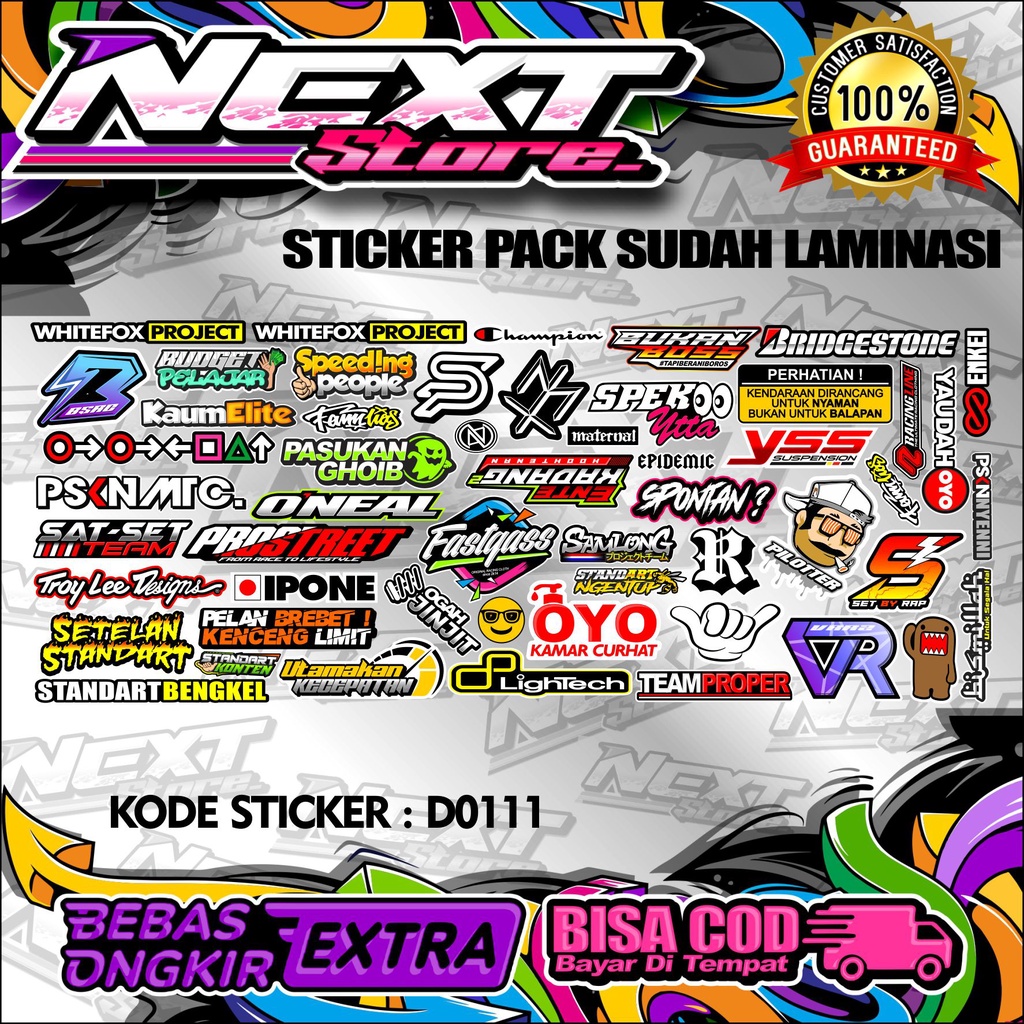 Jual STICKERPACK VIRAL ISI 55 PCS LOGO LEBIH SUDAH LAMINASI DAN ...