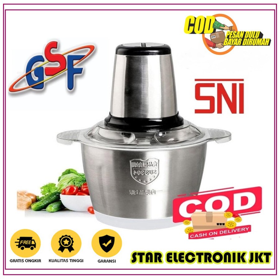 Jual PENGGILING DAGING CHOPPER DAGING GSF 3802 KAPASITAS 2 LITER ...