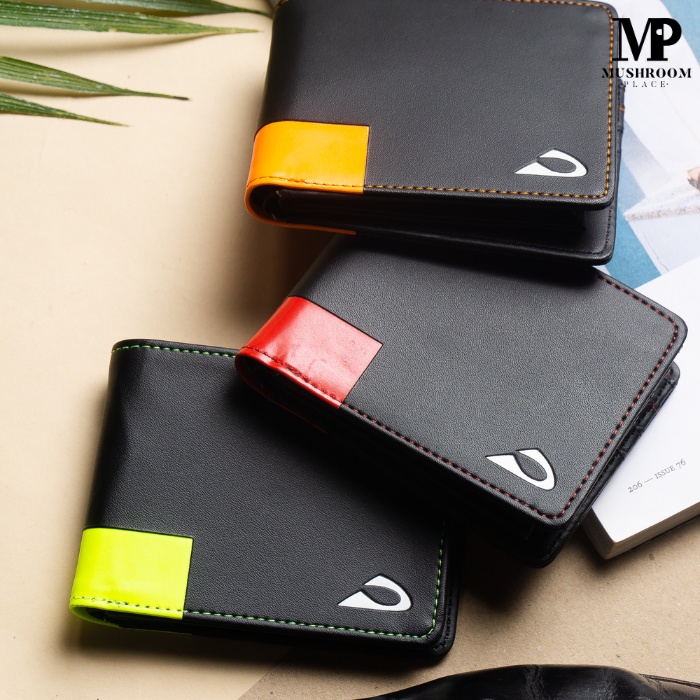 Jual Dompet Pria Tipis Simple Lipat Pendek Planet Ocean Hitam Polos ...