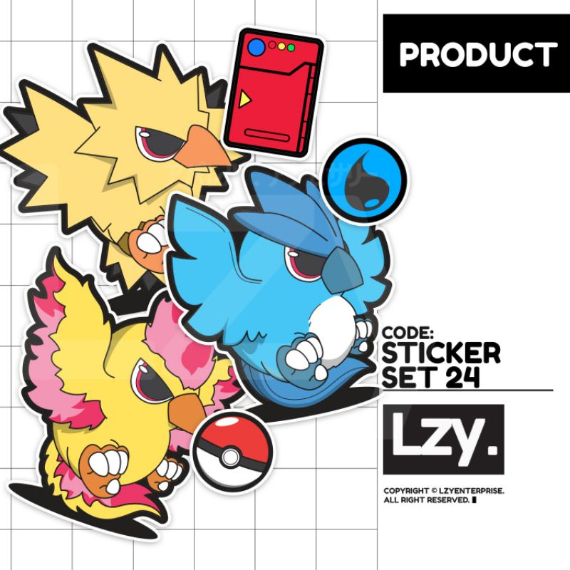 Jual STICKER SET 24 POKEMON (ST-024) by LZY | Shopee Indonesia