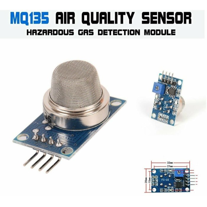 Jual Sensor Kualitas Udara MQ-135 MQ135 Air Quality Hazardous Gas ...