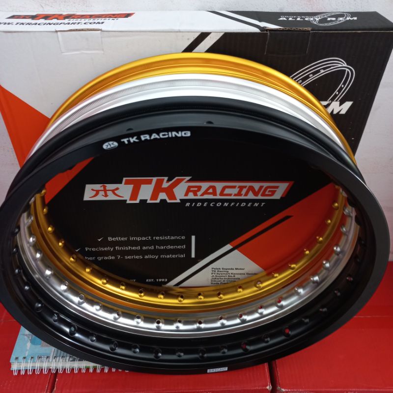 Jual Velg Tk Racing Black Silver Gold Titanium Shopee Indonesia