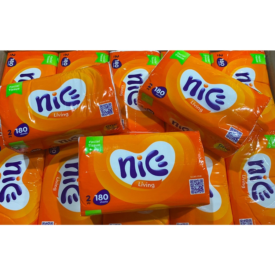 Jual Tisu Nice Facial Tissue Softpack 180 Sheet Tisu Wajah Lembut Murah ...