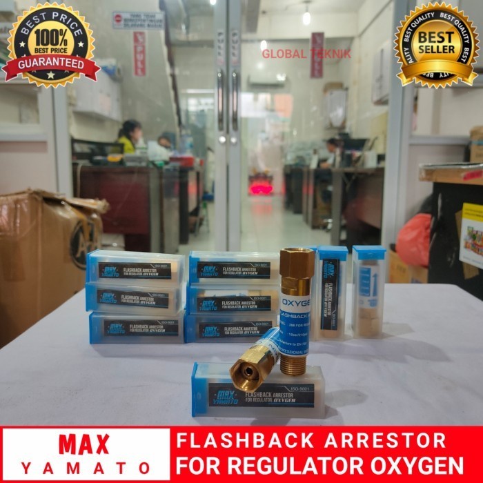 Jual FLASHBACK ARRESTOR OXYGEN FOR REGULATOR MAX YAMATO/ FLASH BACK ...