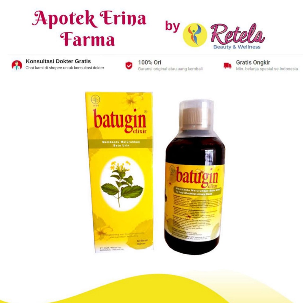 Jual Batugin Elixir 300ml Peluruh Batu Saluran Kencing - Obat Ginjal ...