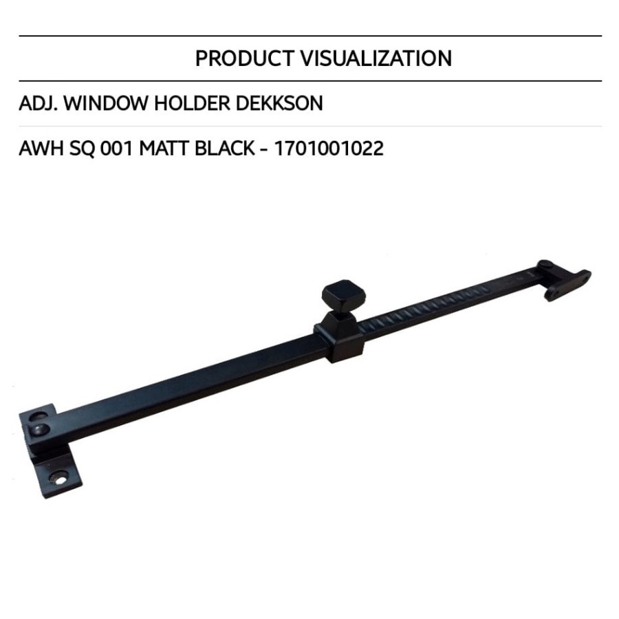 Jual ADJ Window Holder Dekkson AWH SQ 001 Br Sss Matt Black Hak Angin ...